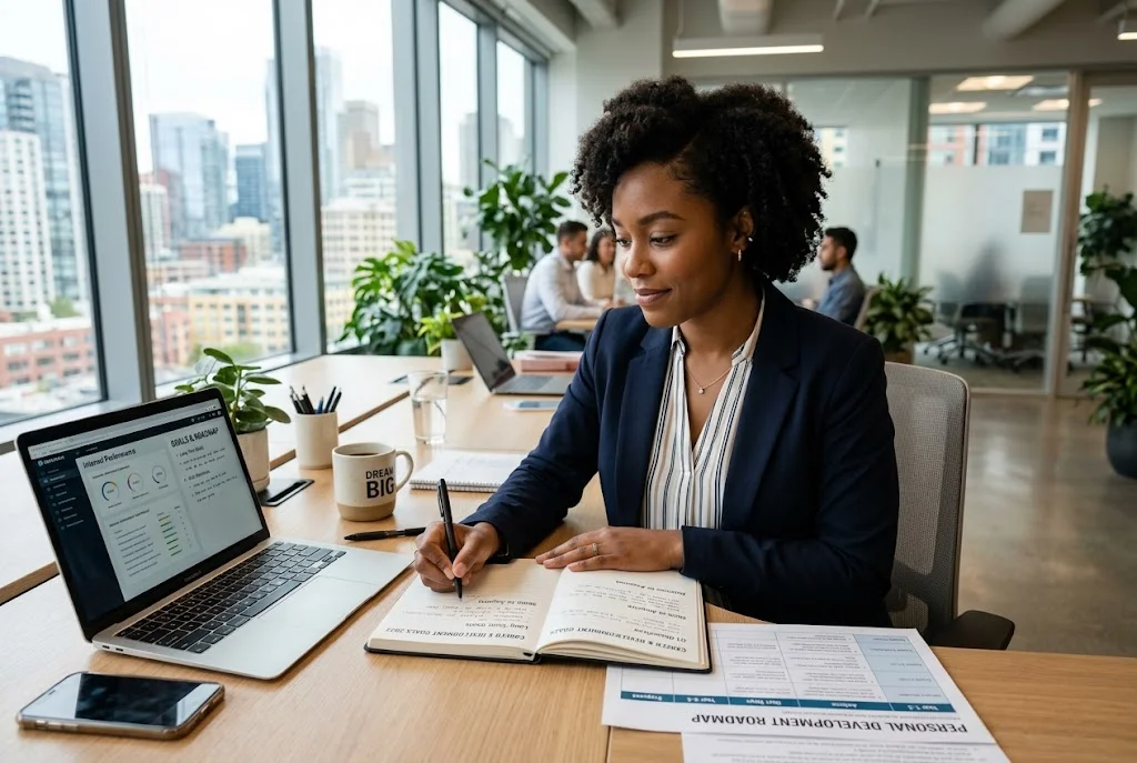 Career and development goals planning for professional growth and skill development