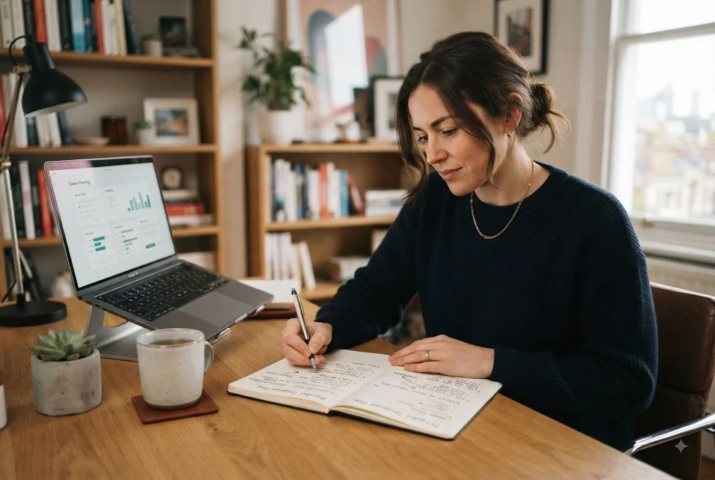 Personal development objectives ideas written in a career growth plan